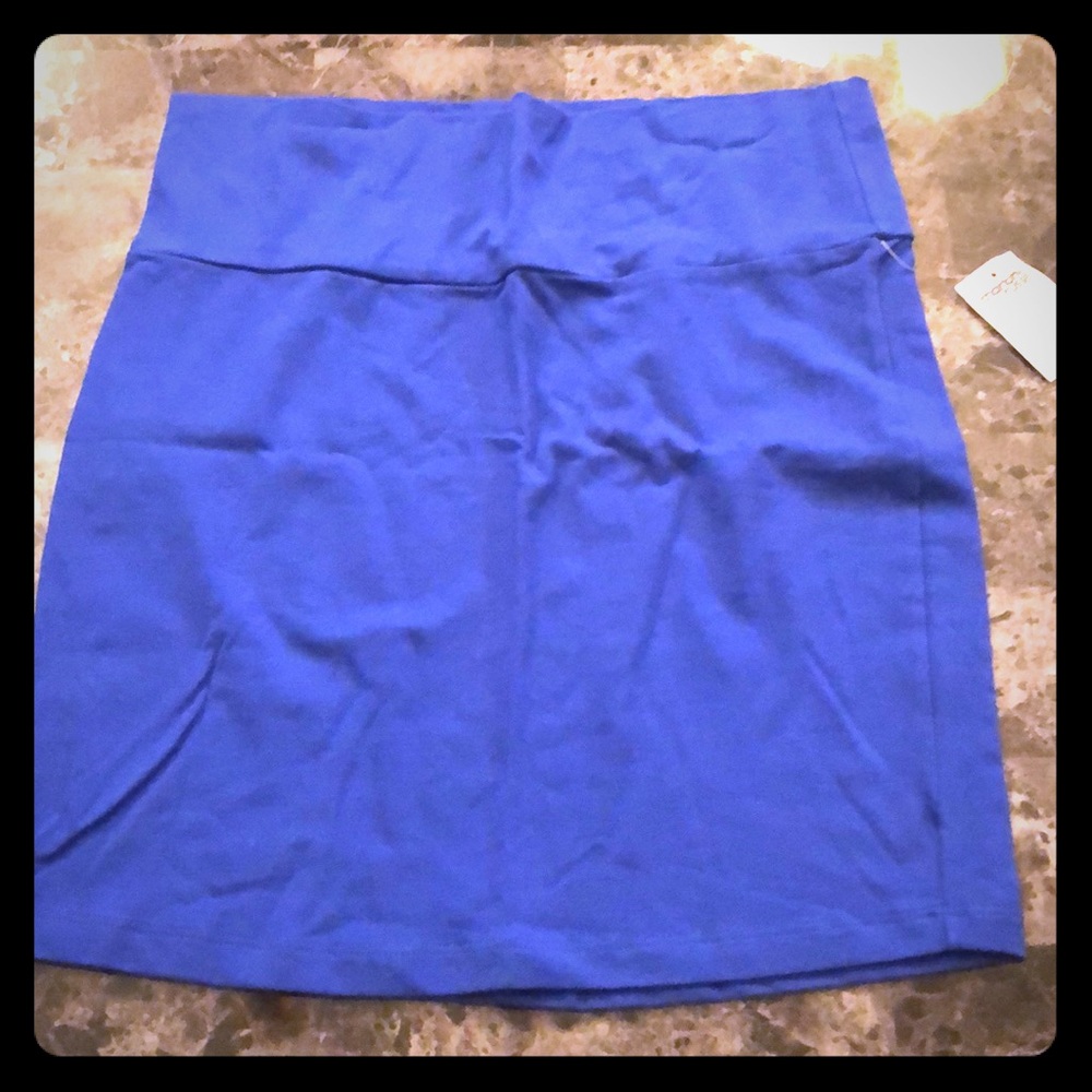 Blue mini skirt